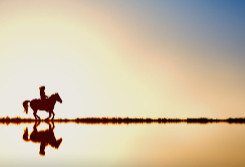 Horse-riding route to "the Flat irons" hills