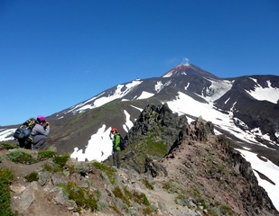 View to Avachinsky volcano from the mount Camel